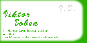viktor dobsa business card